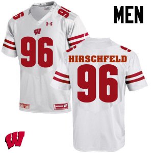 Men's Wisconsin Badgers NCAA #96 Billy Hirschfeld White Authentic Under Armour Stitched College Football Jersey ZU31O03IW
